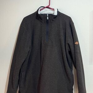 Orvis Dark Brown Quarter-Zip Sweater